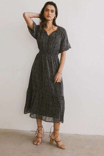 Allorah Ditsy Floral Midi Dress - FINAL SALE