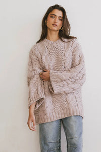 Big sweater in mauve 