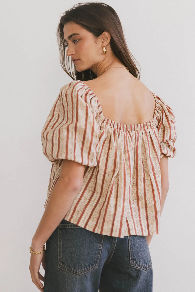 Short sleeves top in cream 