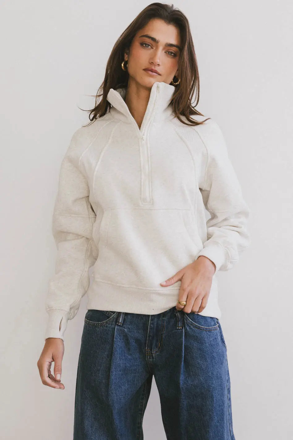 Long sleeves sweater in grey 