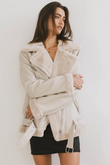 Long sleeves jacket in taupe 