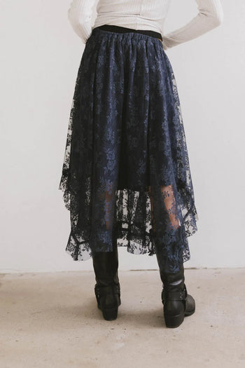 Plain color dress in navy 