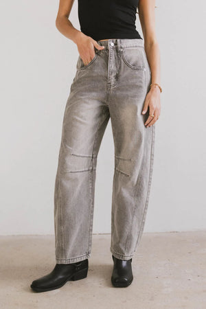 Lisette Barrel Jean in Grey