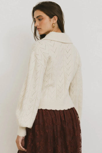 Long sleeves sweater in cream 