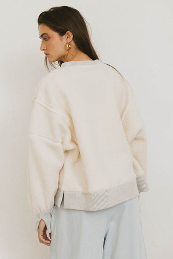 CREAM SHERPA SWEATER