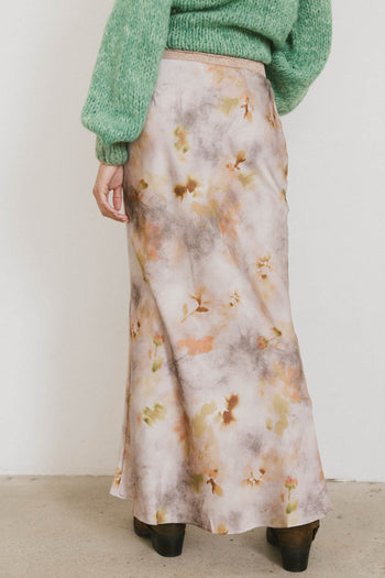 pink watercolor skirt 