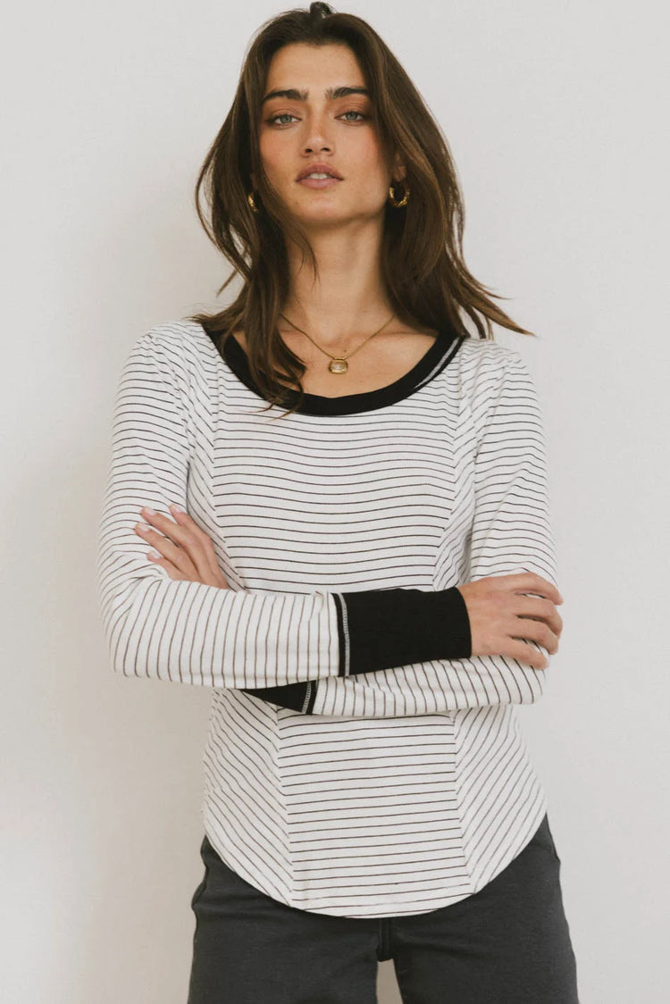 Long sleeves top in striped 