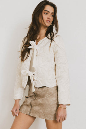 Shelly Quilted Jacket in Cream