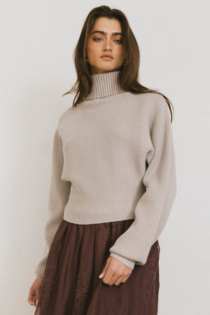 Gracelyn Turtleneck Sweater in Fog - FINAL SALE