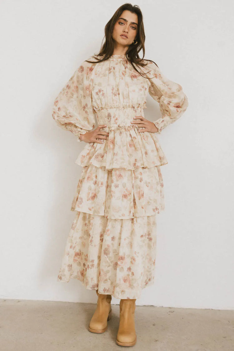 Long sleeves floral dress 