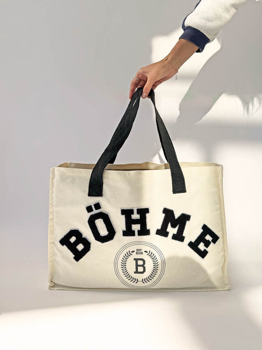 canvas embroidered bohme tote bag