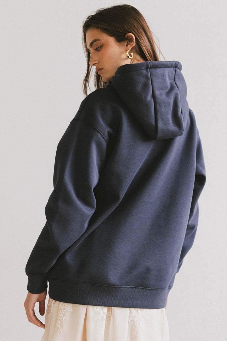 navy blue hoodie