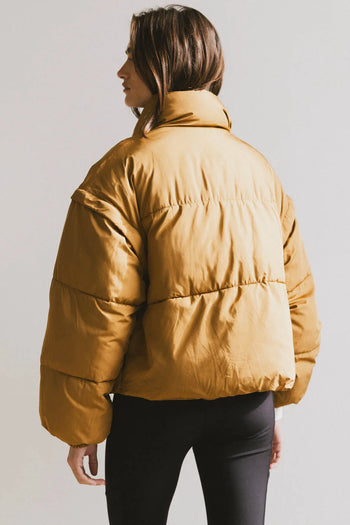 Plain color jacket in brown 