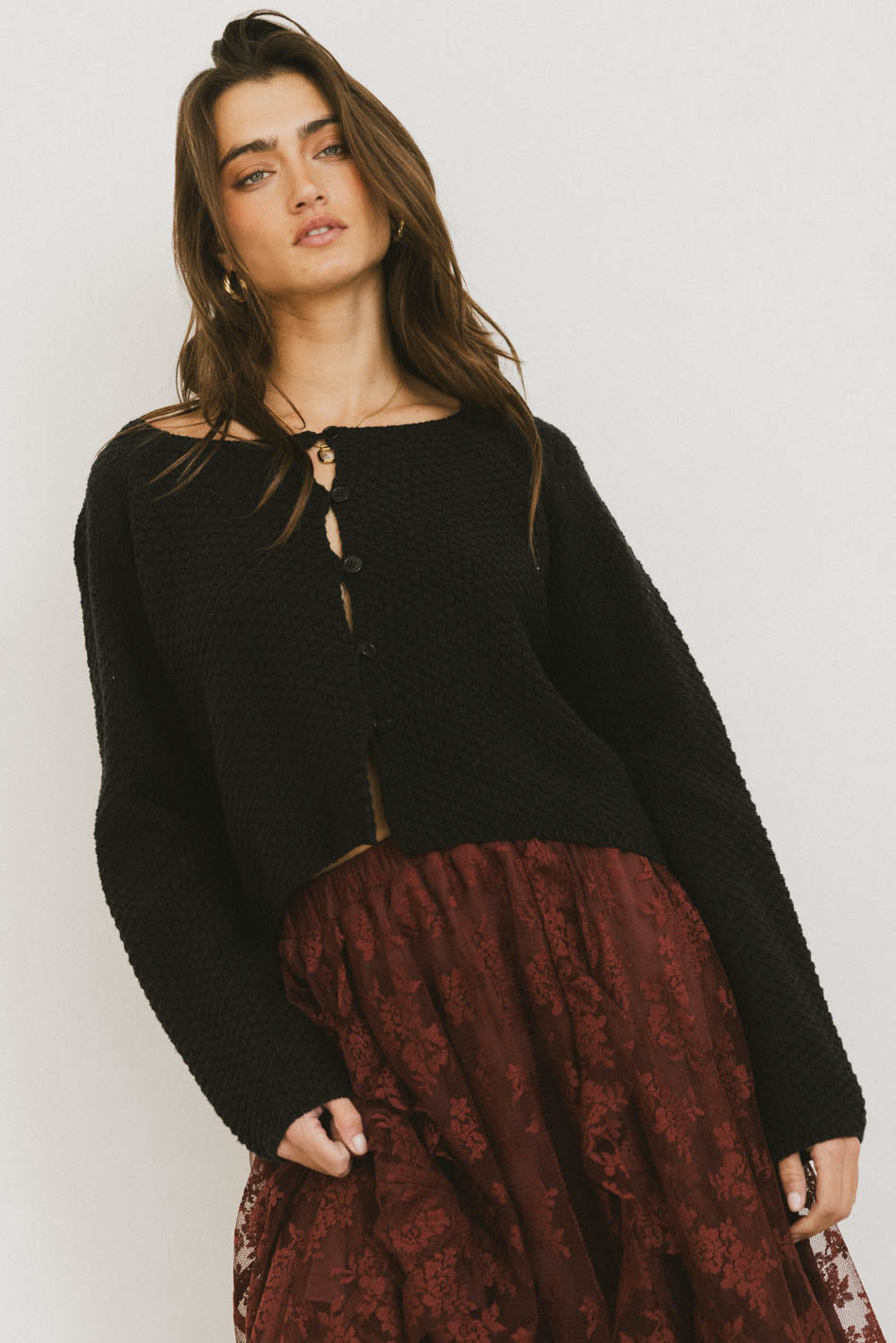 Cabbet Cardigan in Black - FINAL SALE