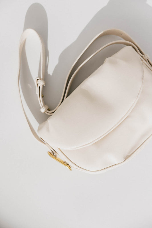 vegan leather bag in ivory