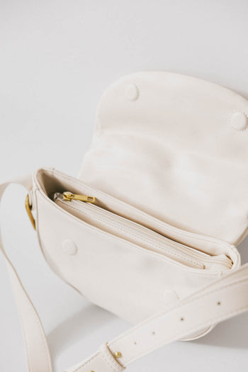 Rumble Vegan Leather Bag in Ivory - FINAL SALE