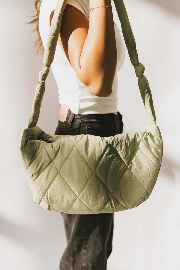 SAGE GREEN QUILTED BAG