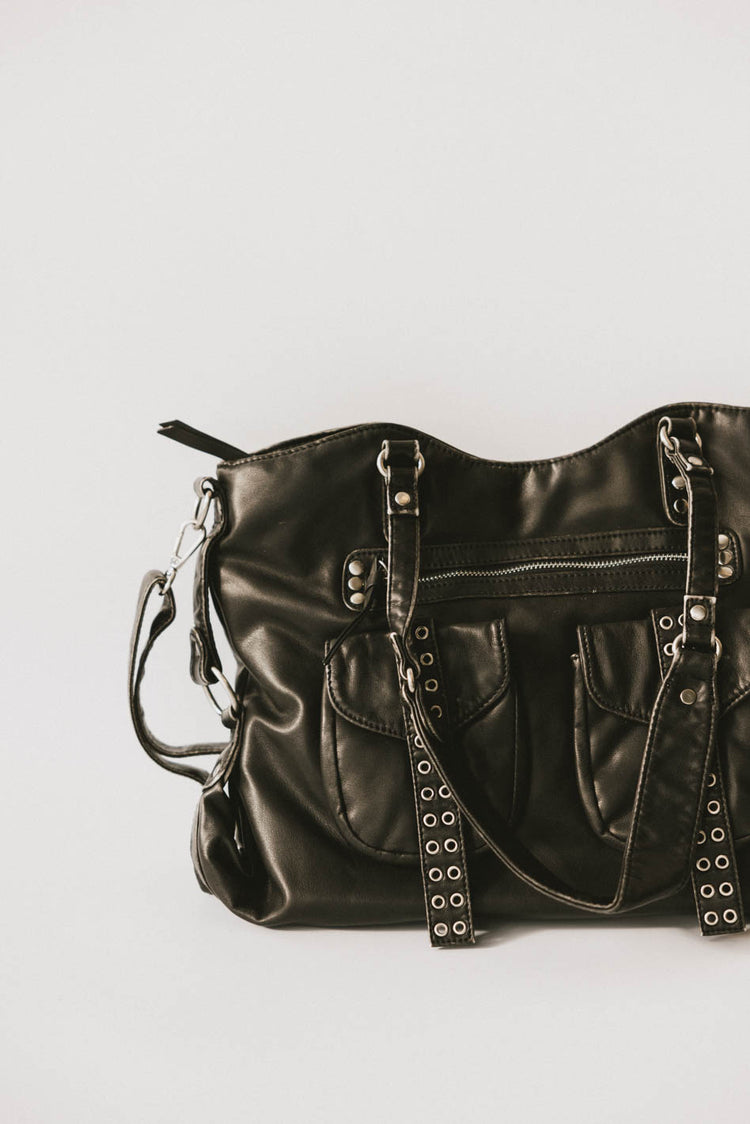 BLACK LEATHER TOTE