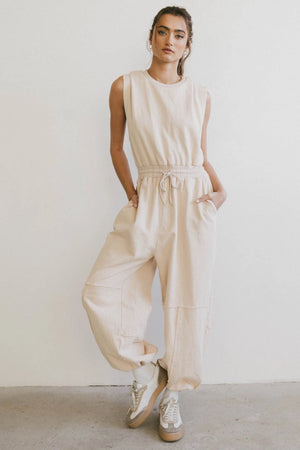 Weekend Warrior Jumpsuit in Ivory - FINAL SALE