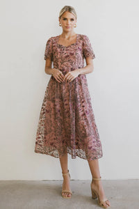 Embroidered midi dress
