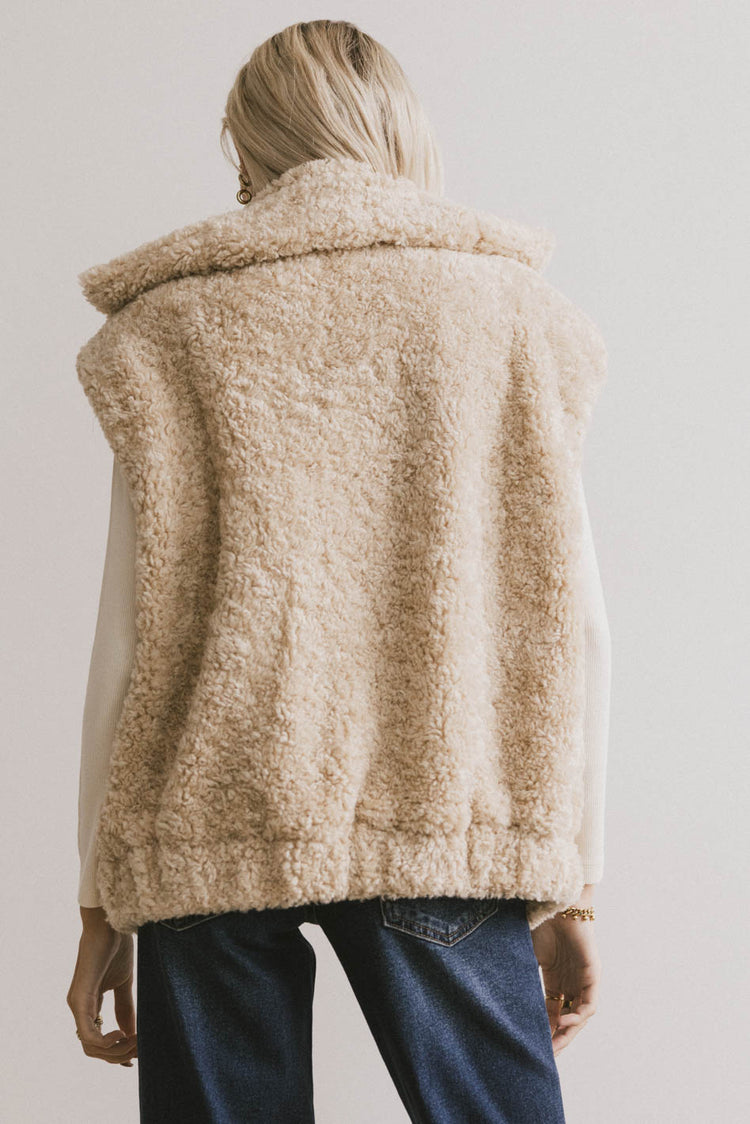 collared sherpa vest