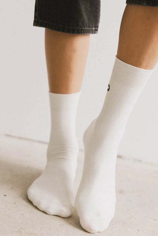 White socks with bows 