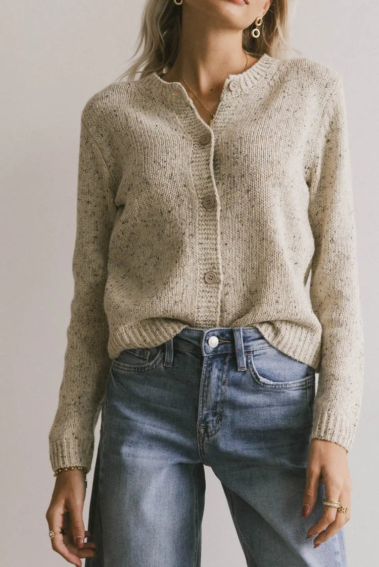 Knit cardigan in natural color 