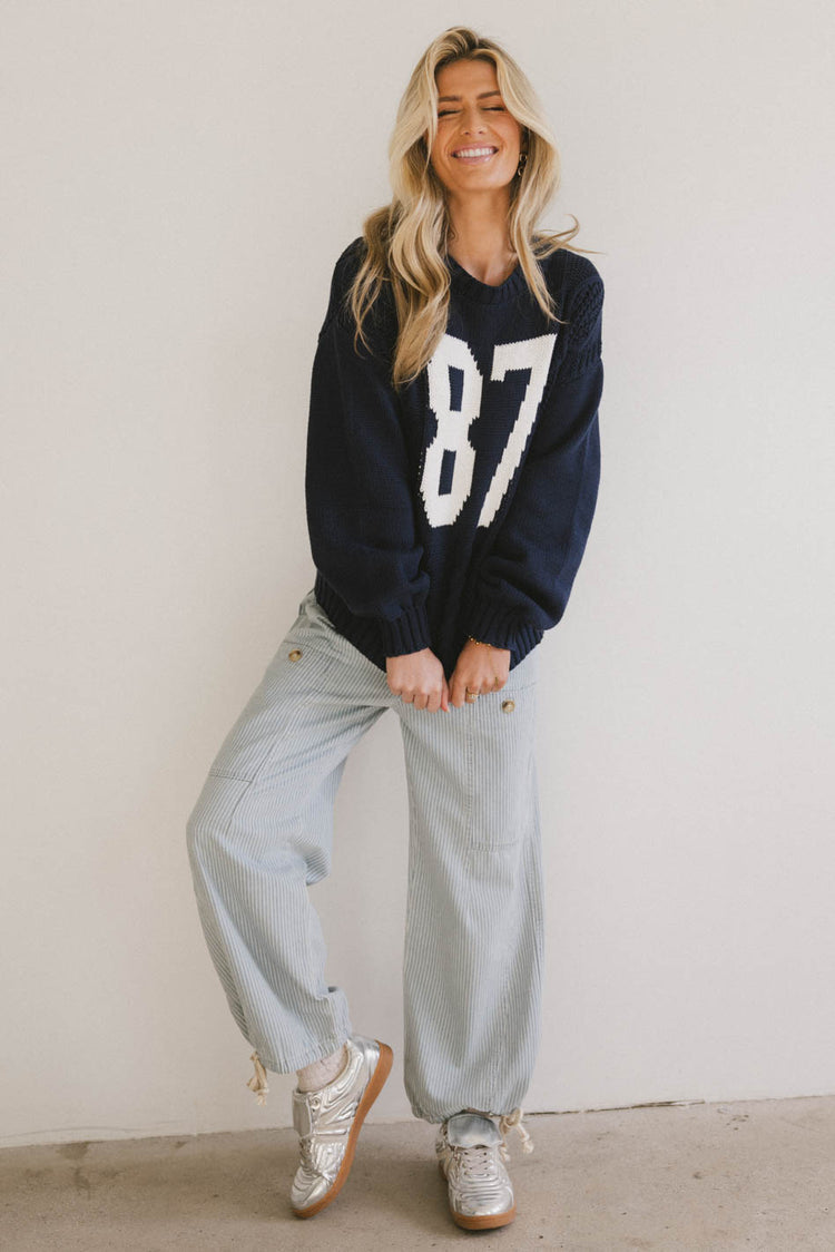 navy oversized sweater