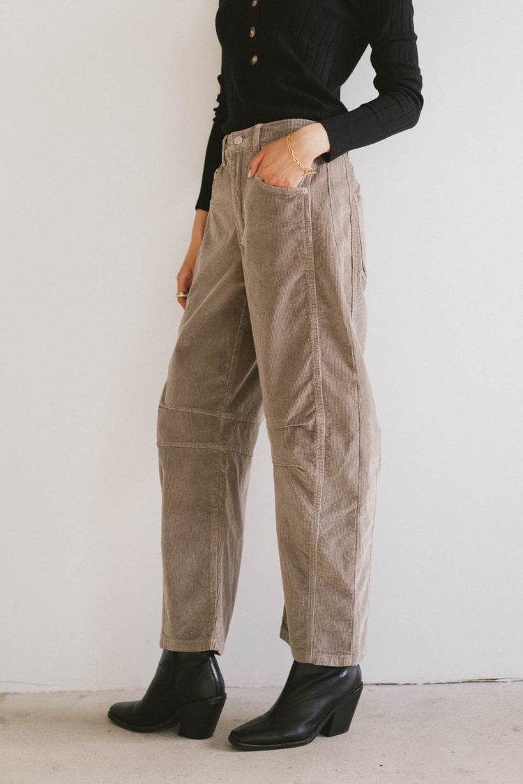 barrel corduroy pants in pants