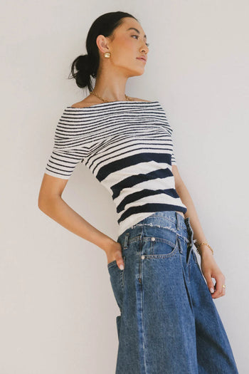 short sleeve striped top 