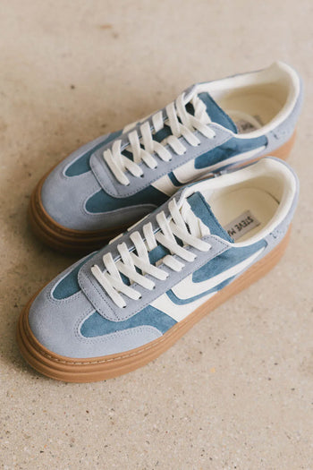 Blue platform sneakers 