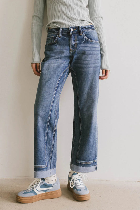 Wide legs pants in medium wash 