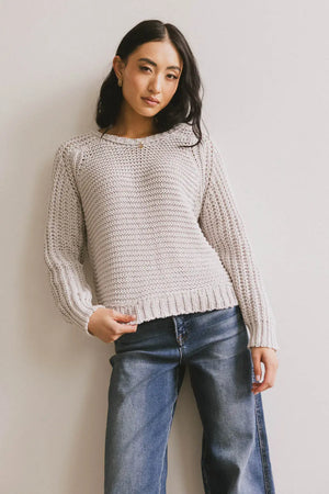 Juniper Textured Sweater in Grey - FINAL SALE