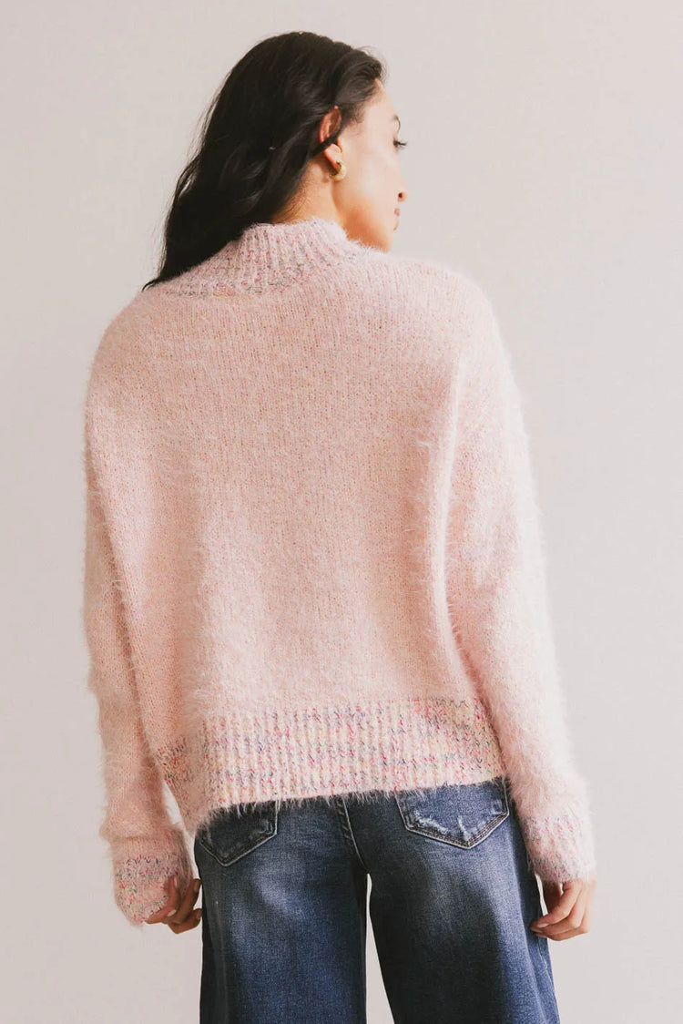 Plain color sweater in pink 