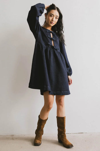 Mini denim dress
