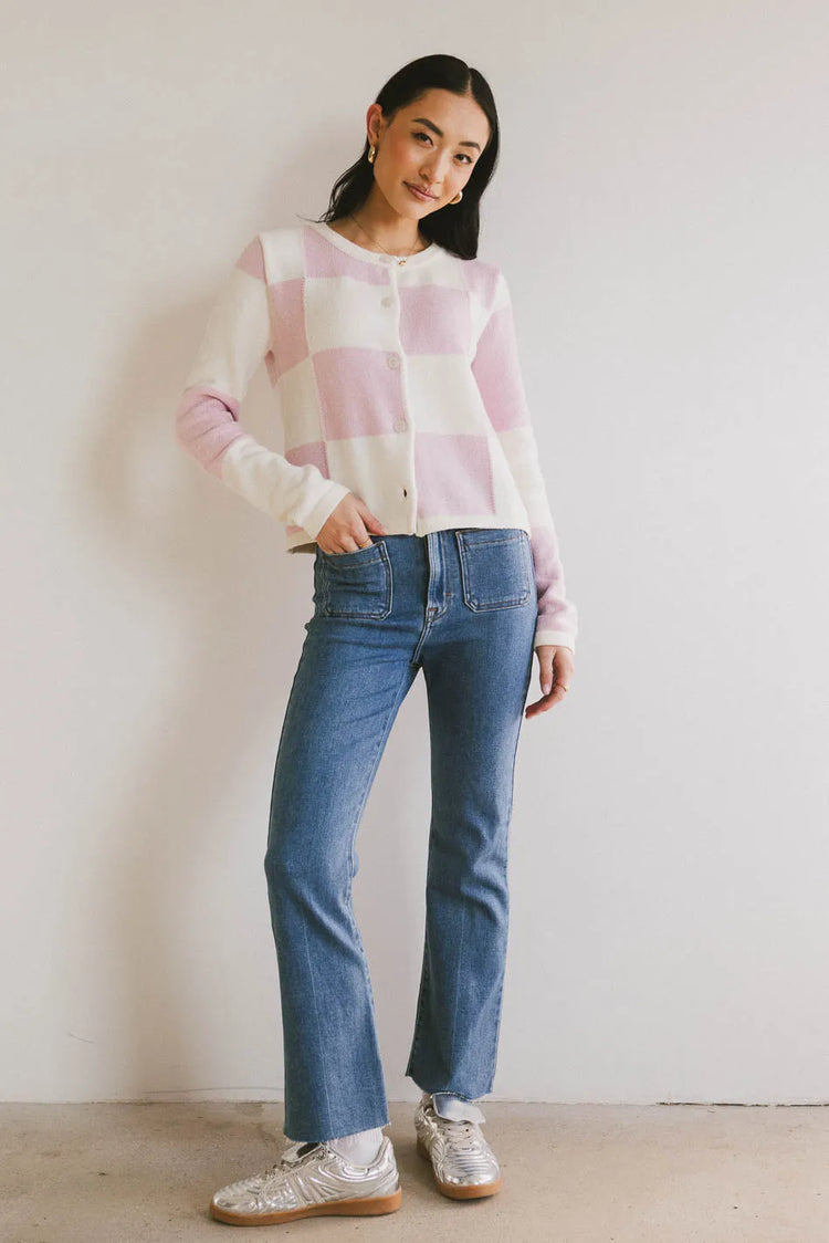 Knit top in pink 