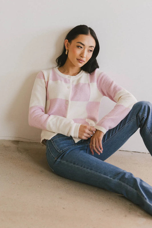 Long sleeves top in pink 