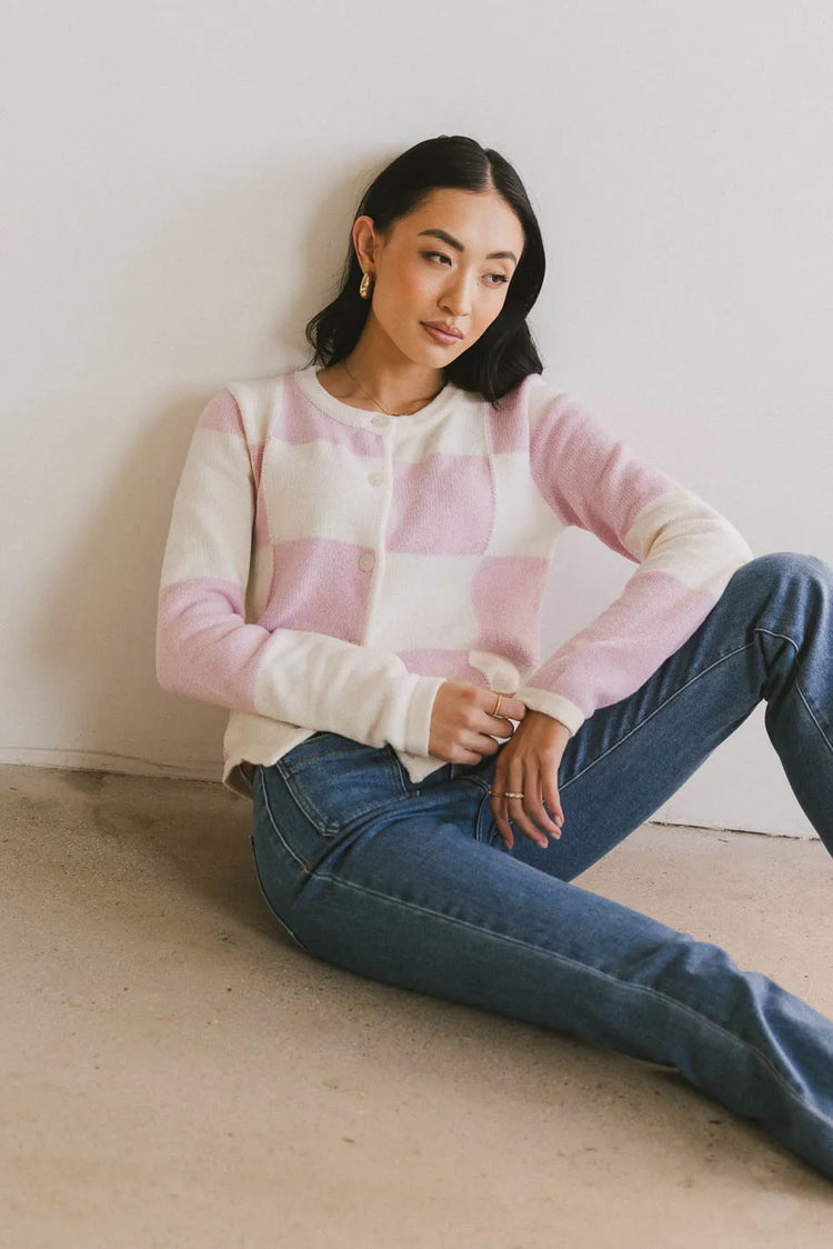 Long sleeves top in pink 