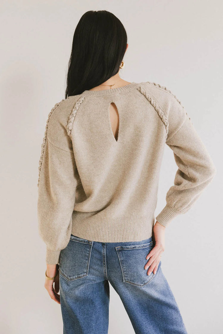 Leony Braided Sweater in Oatmeal