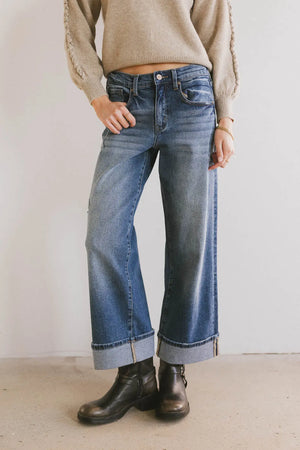 Lacie Cropped Wide Leg Jeans