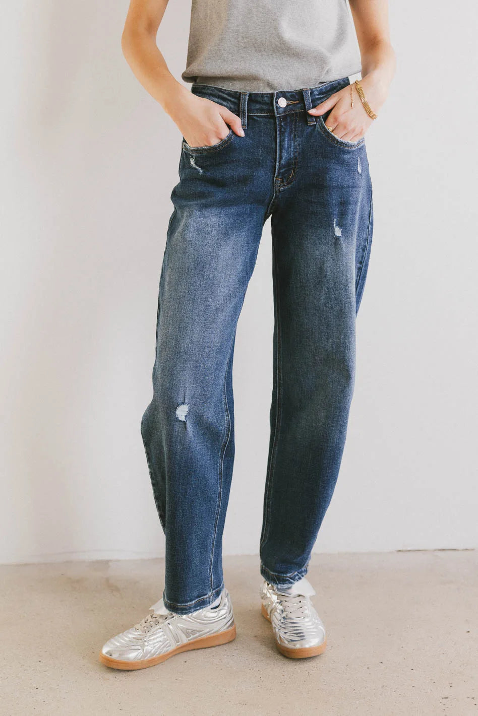Tara Cuffed Barrel Jeans - FINAL SALE