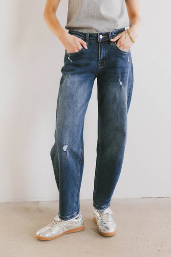 Tara Cuffed Barrel Jeans - FINAL SALE