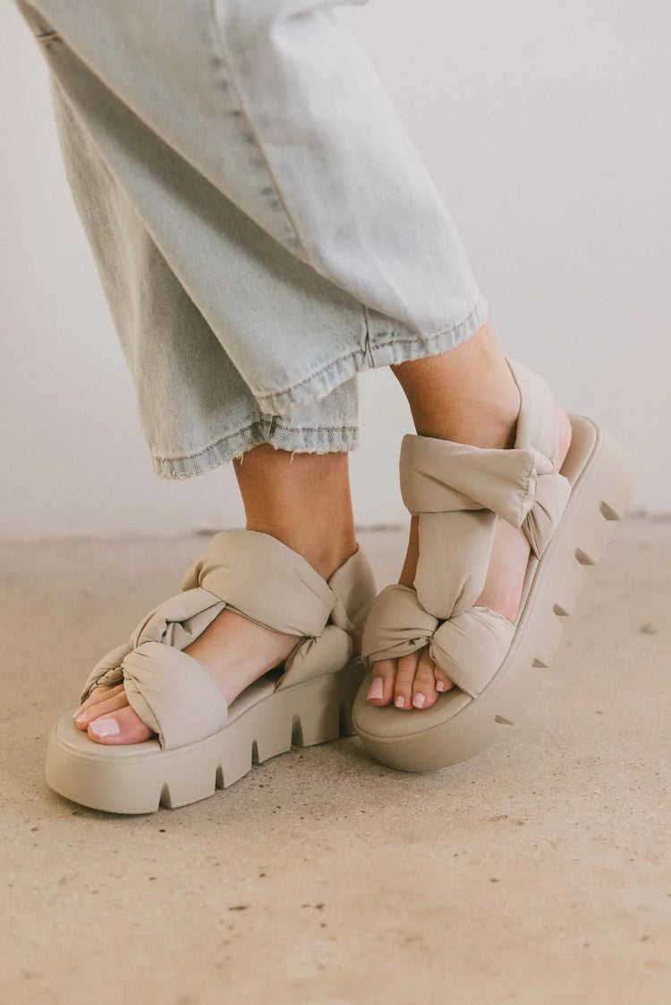 Taupe sandals 