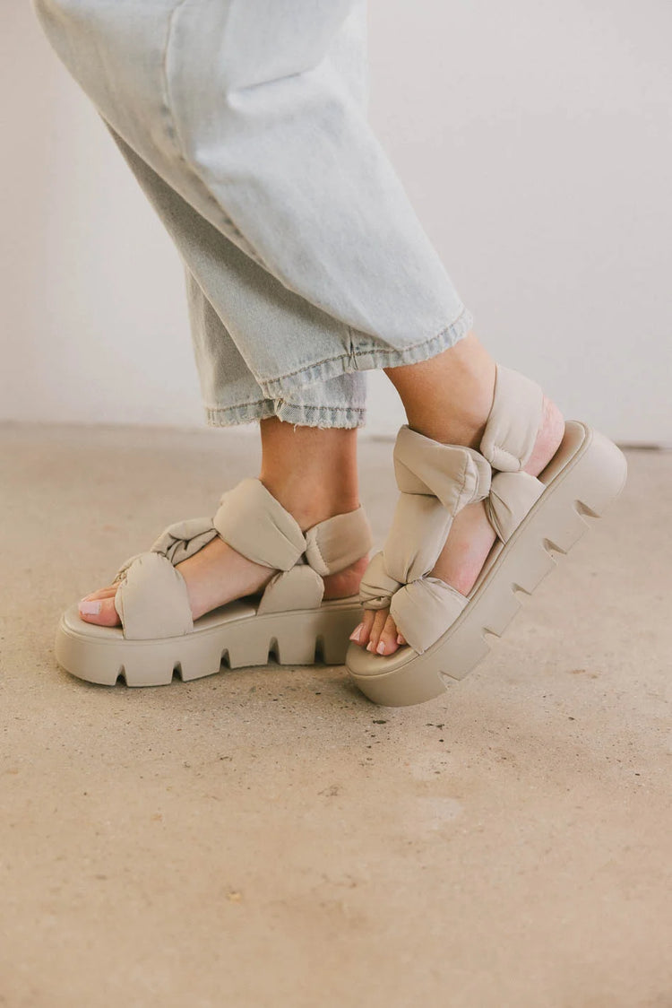 Platform taupe sandals 