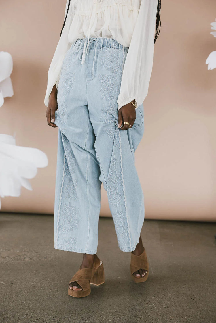 Denim pants in light wash 