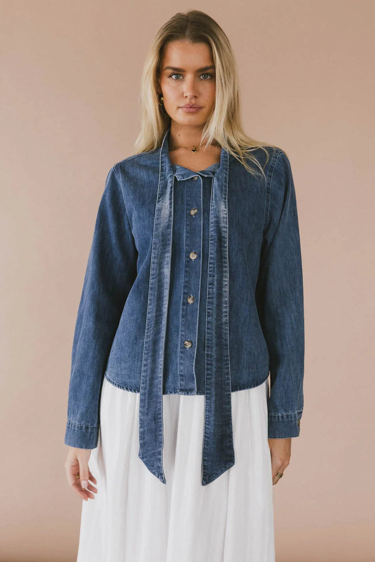 Long sleeves top in denim 