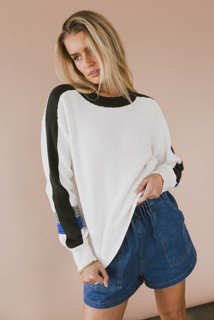 oversized ivory knit sweater