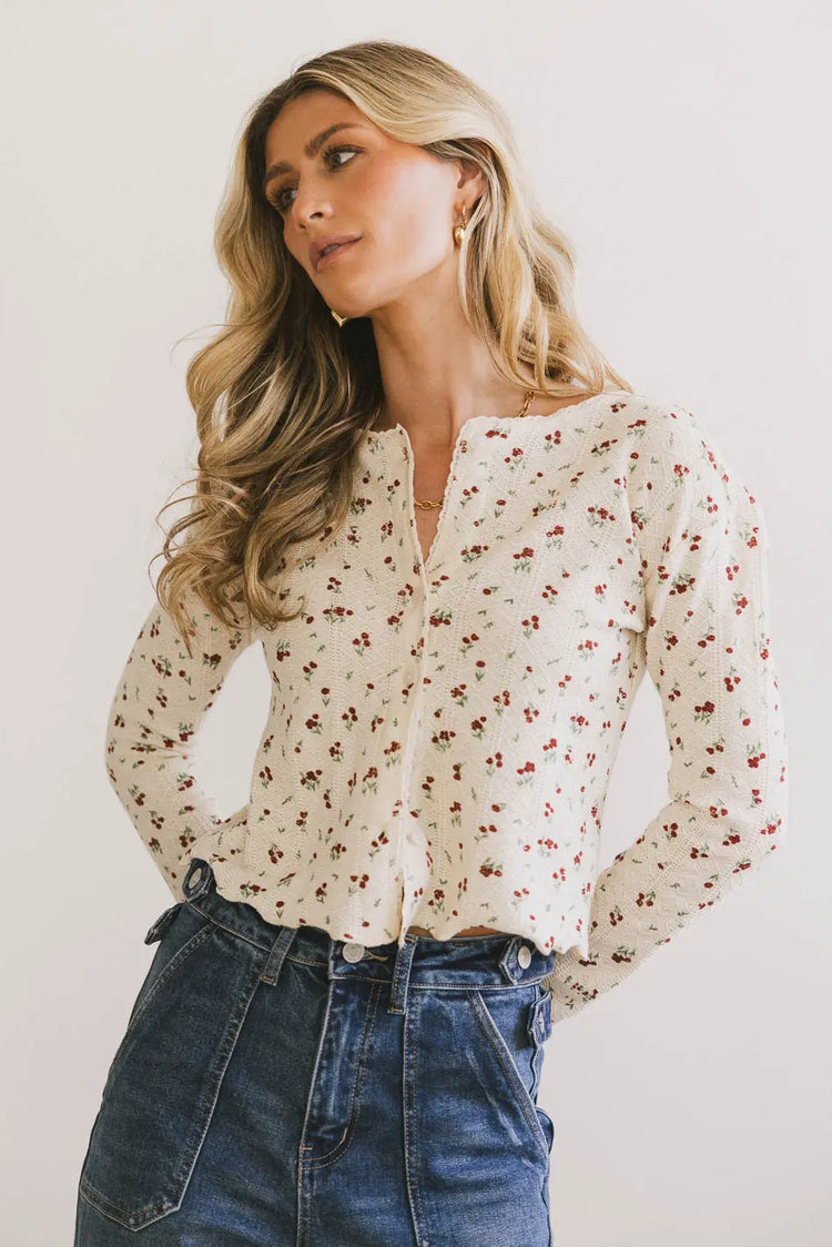 Button up top in cream 