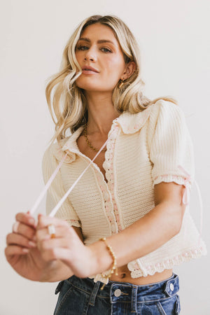 Penelope Ribbon Trim Cardigan - FINAL SALE