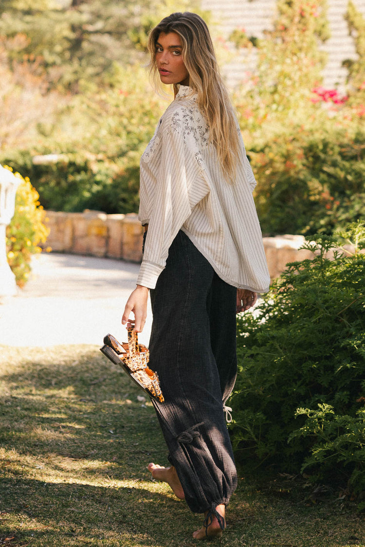 Striped floral blouse 